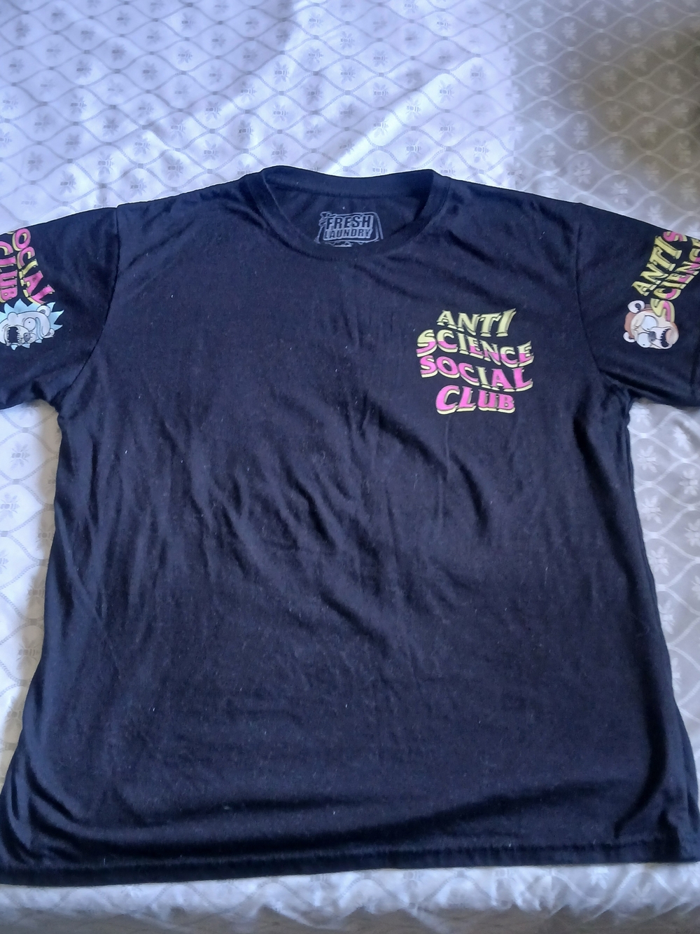 Anti Science Social Club Black Graphic Tee Fresh Laundry Rick & Morty